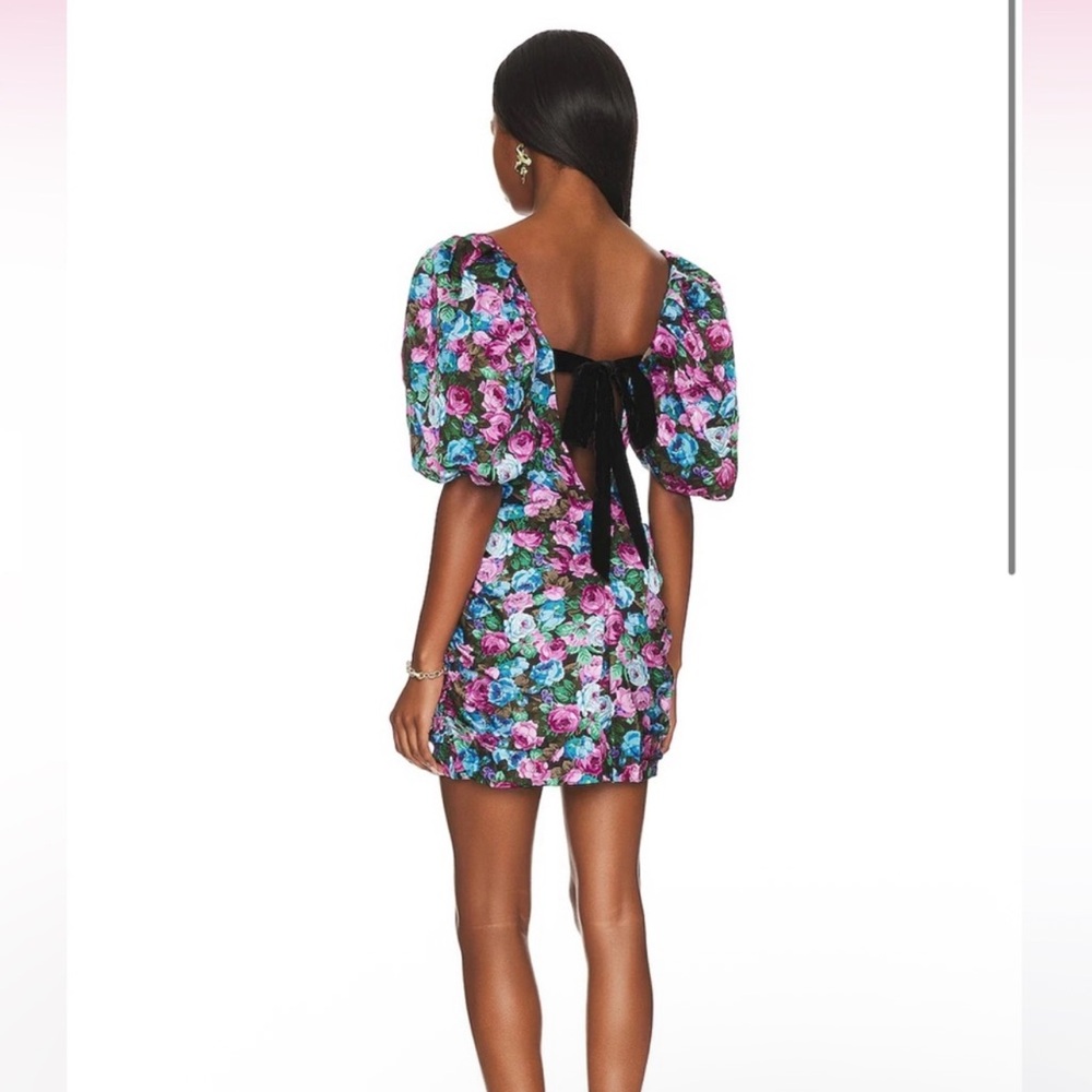 NWT Small For Love And Lemons Black Floral Marlei Mini Dress! - Picture 2 of 16